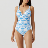 Panarea Florian Ruched V Neck Swimsuit
