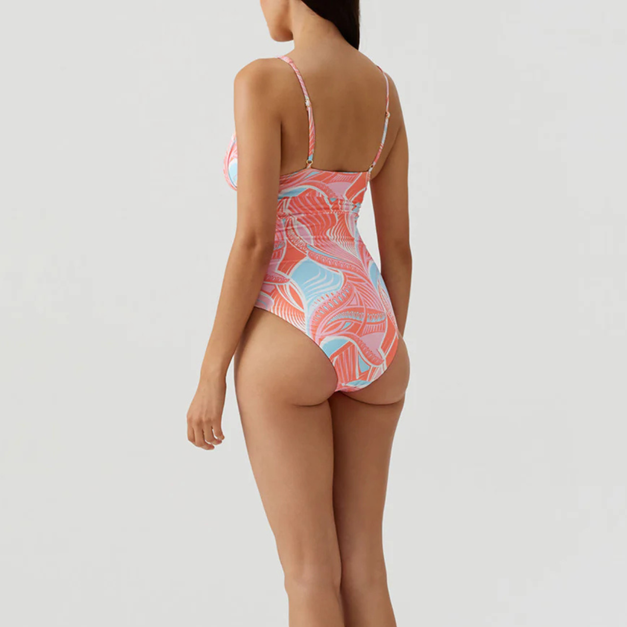 Panarea Cosmic Ruched V Neck Swimsuit