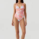 Panarea Cosmic Ruched V Neck Swimsuit