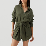 Sara Olive Dress