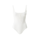 Taormina White Ribbed Swimsuit