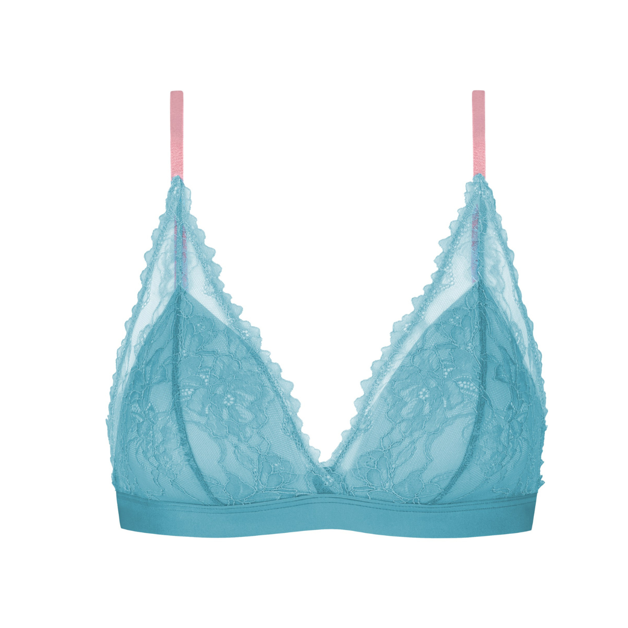 Poetry Style Triangle Padded Bra in Teal Dream