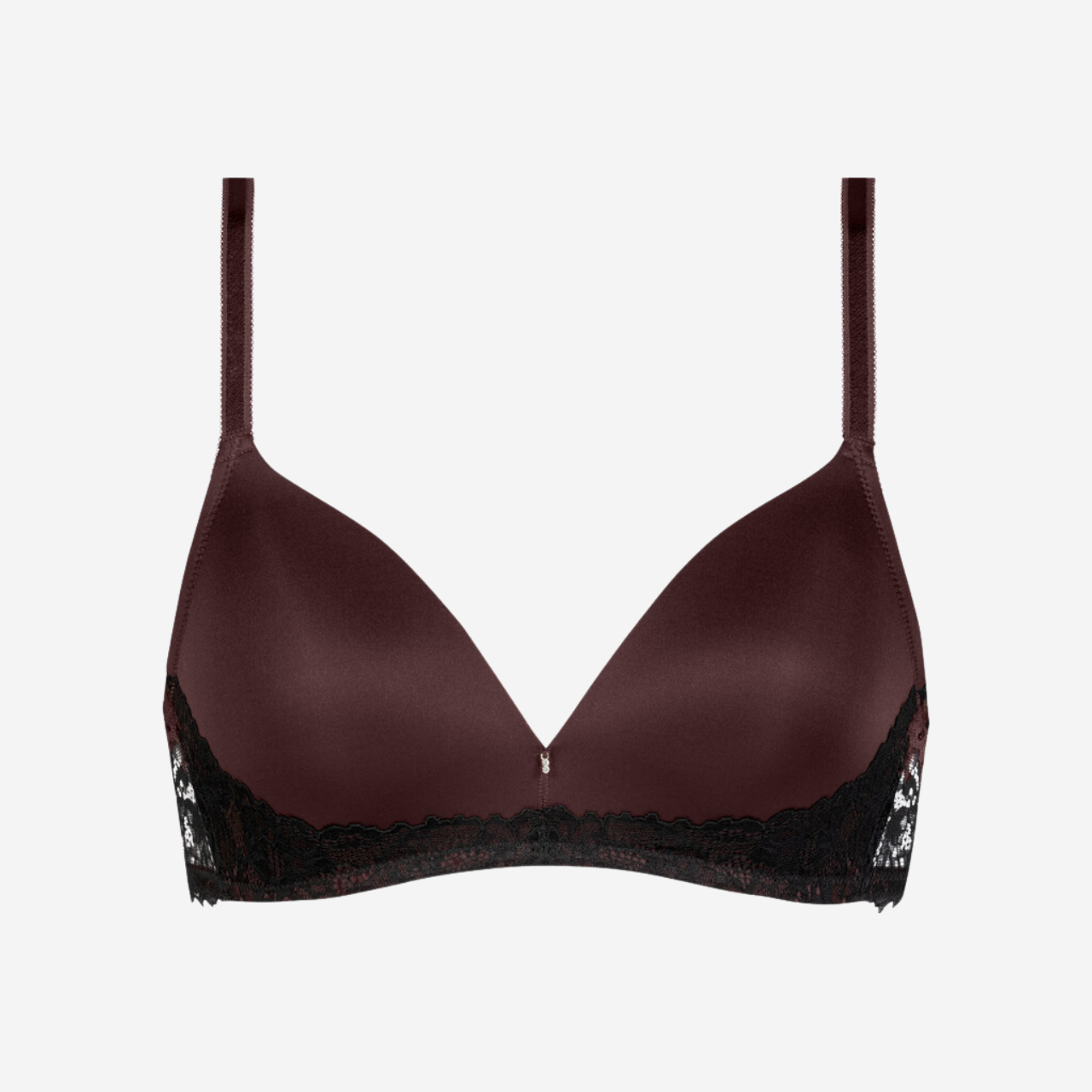 Serie Luxurious Padded Soft Bra in Hot Maroon