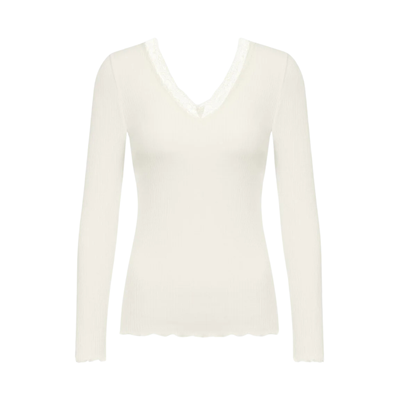 Serie Wool Expressive Long Sleeve Top in Oatmilk