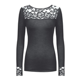 Serie Wool Love Long Sleeved Top in Thunder Grey