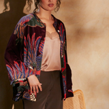 Crane Plum Velvet Jacket