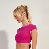 Tako Wrap Crop Top in Framboise