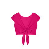 Tako Wrap Crop Top in Framboise