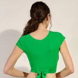 Tako Wrap Crop Top in Pomme