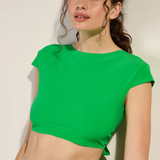 Tako Wrap Crop Top in Pomme