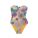 Mao Tied Bandeau Swimsuit in Gipsy Print