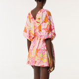 Short Jumpsuit Chantal in Pink Macro Lilium