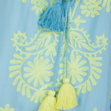 Aggie Dress in Cornflower/Yellow