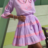 Amar Lilac/Neon Peach Dress