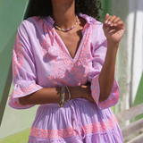Amar Lilac/Neon Peach Dress
