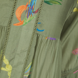 Esme Dress in Desra Khaki Print