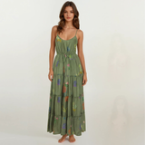 Rachel Maxi Dress in Desra Khaki Print