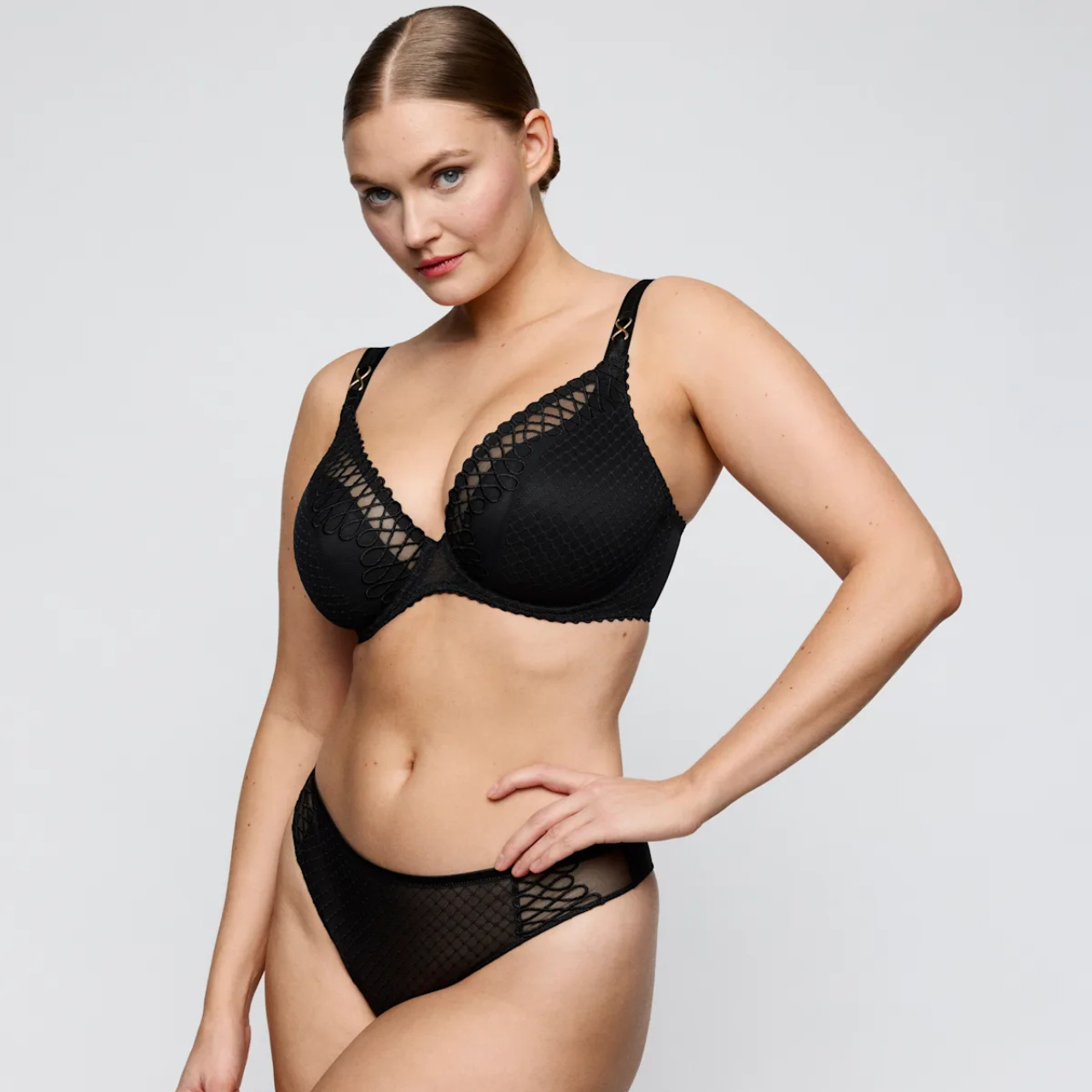 Jokko Half Padded Plunge Bra in Black