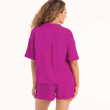 Shiny Basics Kitts Shirt in Passion Pink