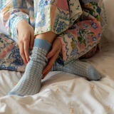 Cashmere Houndstooth Bed Socks