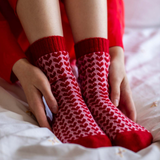 Cashmere Solid Hearts Bed Socks