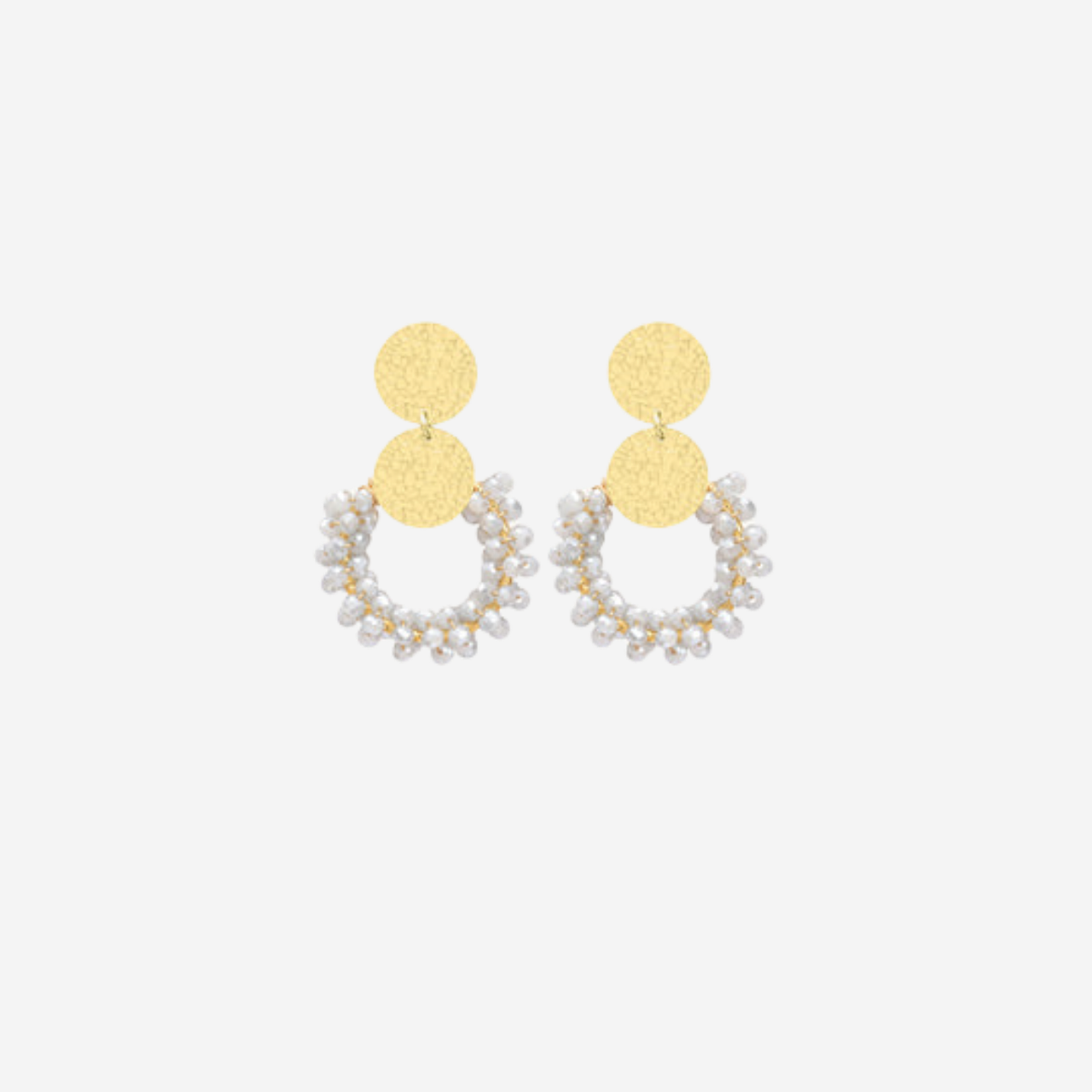 Mini Victoria Earrings in Platinum