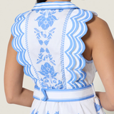 Vixeen Dress in Simply White/Blue