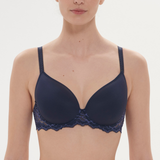 Caresse 3D Plunge Bra in Ink Blue