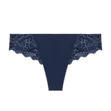 Caresse Tanga in Ink Blue