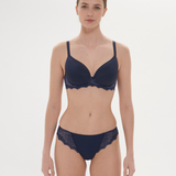 Caresse Tanga in Ink Blue