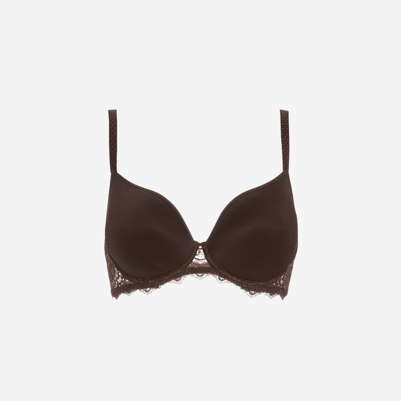 Caresse 3D Plunge Bra in Cocoa