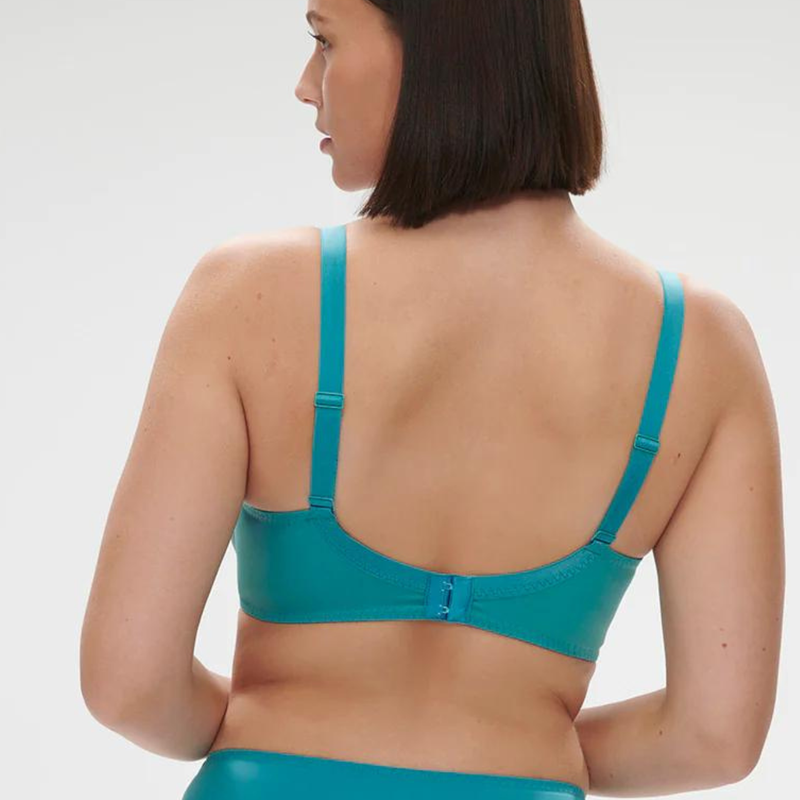 Delice Plunging Underwired Bra in Atoll Blue