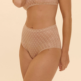 Plume High Waist Control Brief in Peau Rose