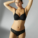 Reve 3D Spacer Plunge Smooth Bra in Black