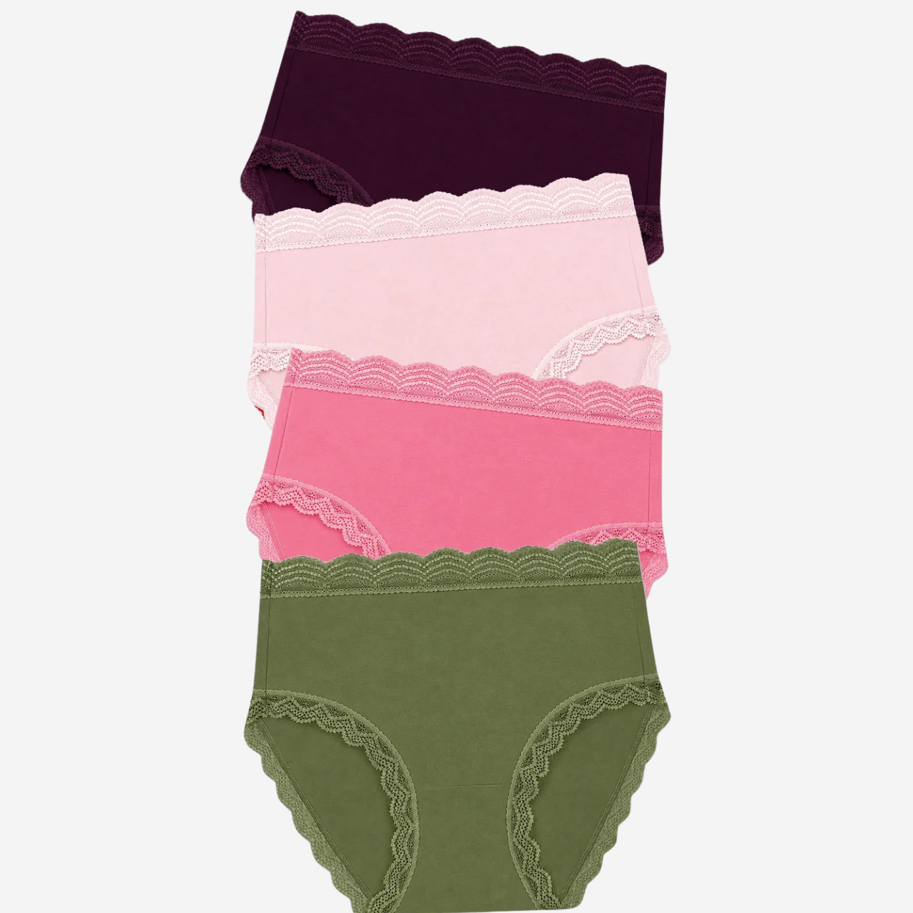 Black Cherry & Olive High Rise Knicker Box