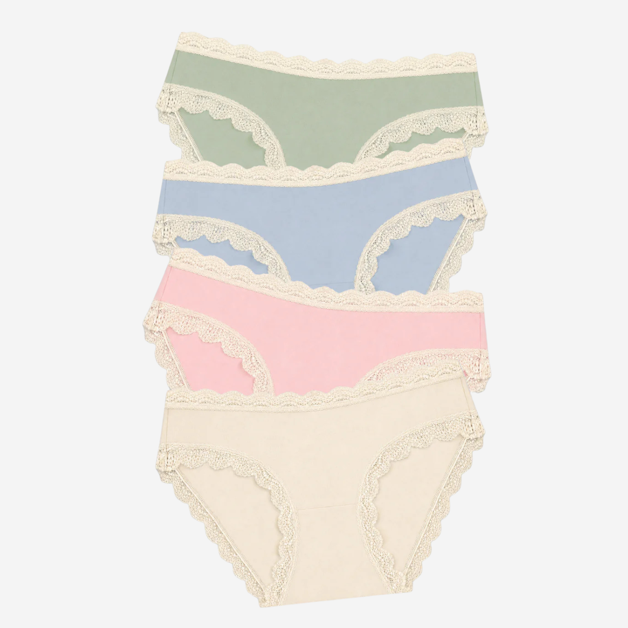 The Original Knicker Four Pack in Eucalyptus Pastels