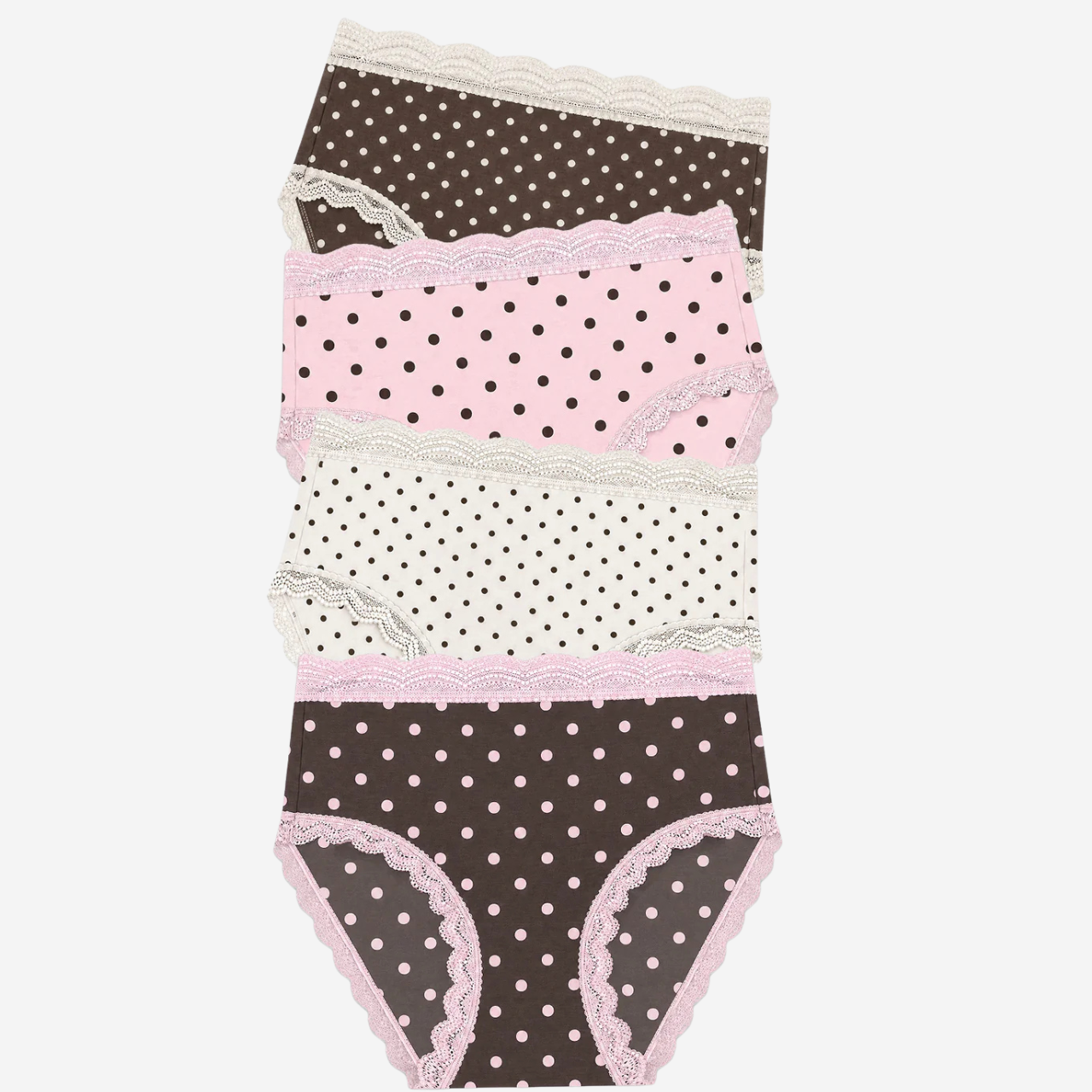 Neopolitan Polkadot High Rise Knicker Box