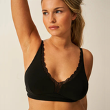 Lace Plunge Bra in Black