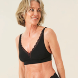 Lace Plunge Bra in Black