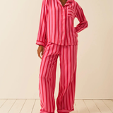 Soft Brushed Long Sleeve Pyjama in Candy Pop