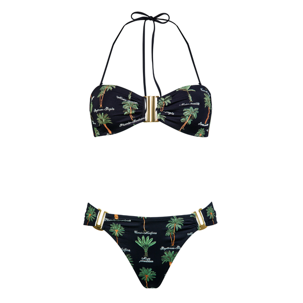 Art Herbaria Embroidered Strapless Bikini Set