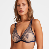Coeurs Enlaces Plunging Triangle Bra in Nightfall