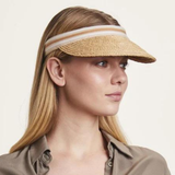 Bianca Visor in Natural/Nougat Stripe