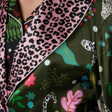 Snow Leopards Long Silk Robe