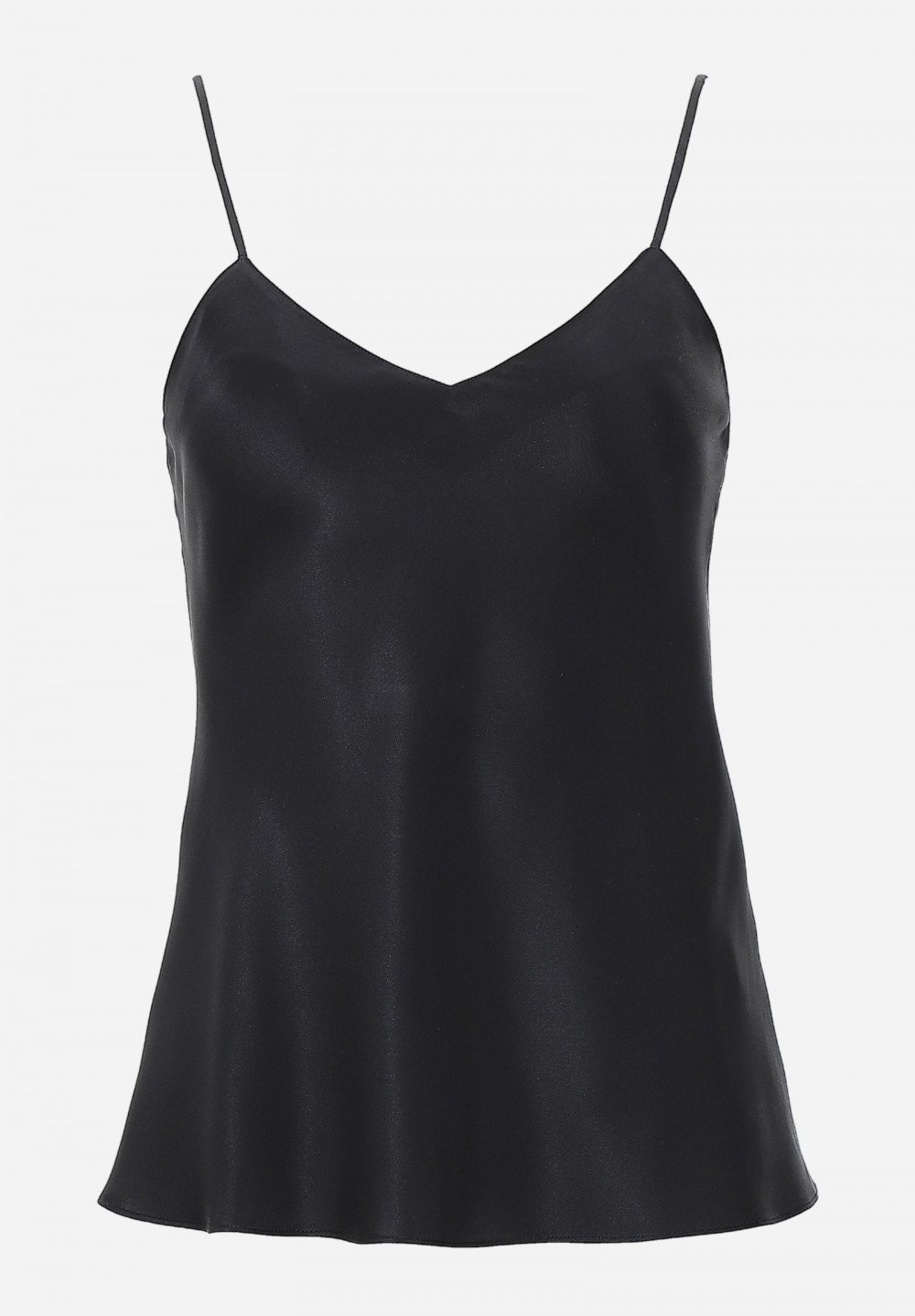 Luna di Seta, silk, camisole, cami, top, thin spaghetti straps, adjustable, v neck line, Caroline Randell, ivory, black, beige, sahara, champagne, basic, silk.