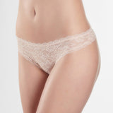 Aubade, Rosessence, thong, seamless, lacey, tanga, in blush.