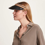 Bianca Visor in Charcoal/Black Stripe