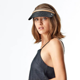 Bianca Visor in Charcoal/Black Stripe