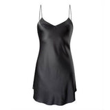 Luna di Seta, silk, chemise, nightdress, slip, thin spaghetti straps, adjustable, v neck line, Caroline Randell, Parisienne slip, black, ivory, beige, champagne, sahara,