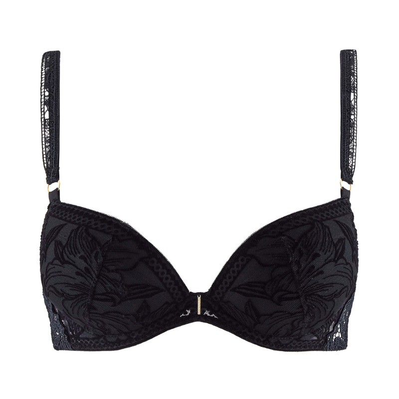 Coeur à Corps Push-up Plunge Bra in Black